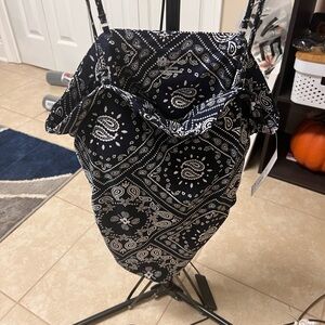 Navy Bandana Print Dress